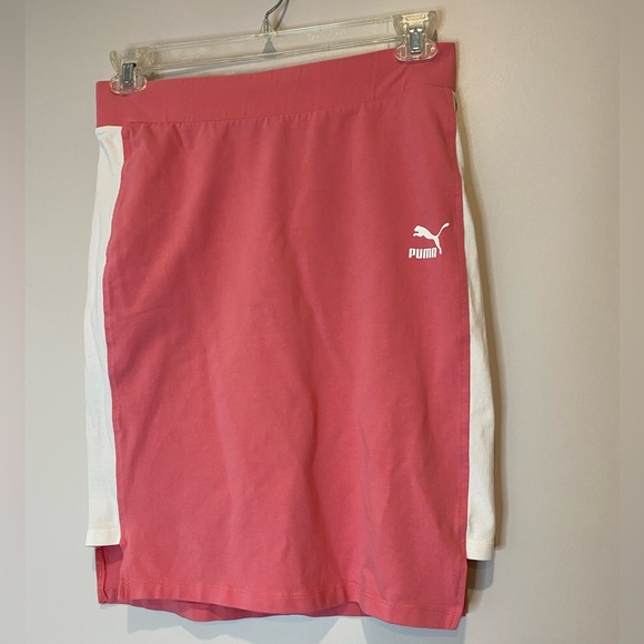 Puma Pink & White Tight Bodycon Skirt - Picture 3 of 6